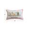 Hello Honey® 20" x 12" Embroidered How to Fa La La Cotton Slub Lumbar Pillow with Red Piping